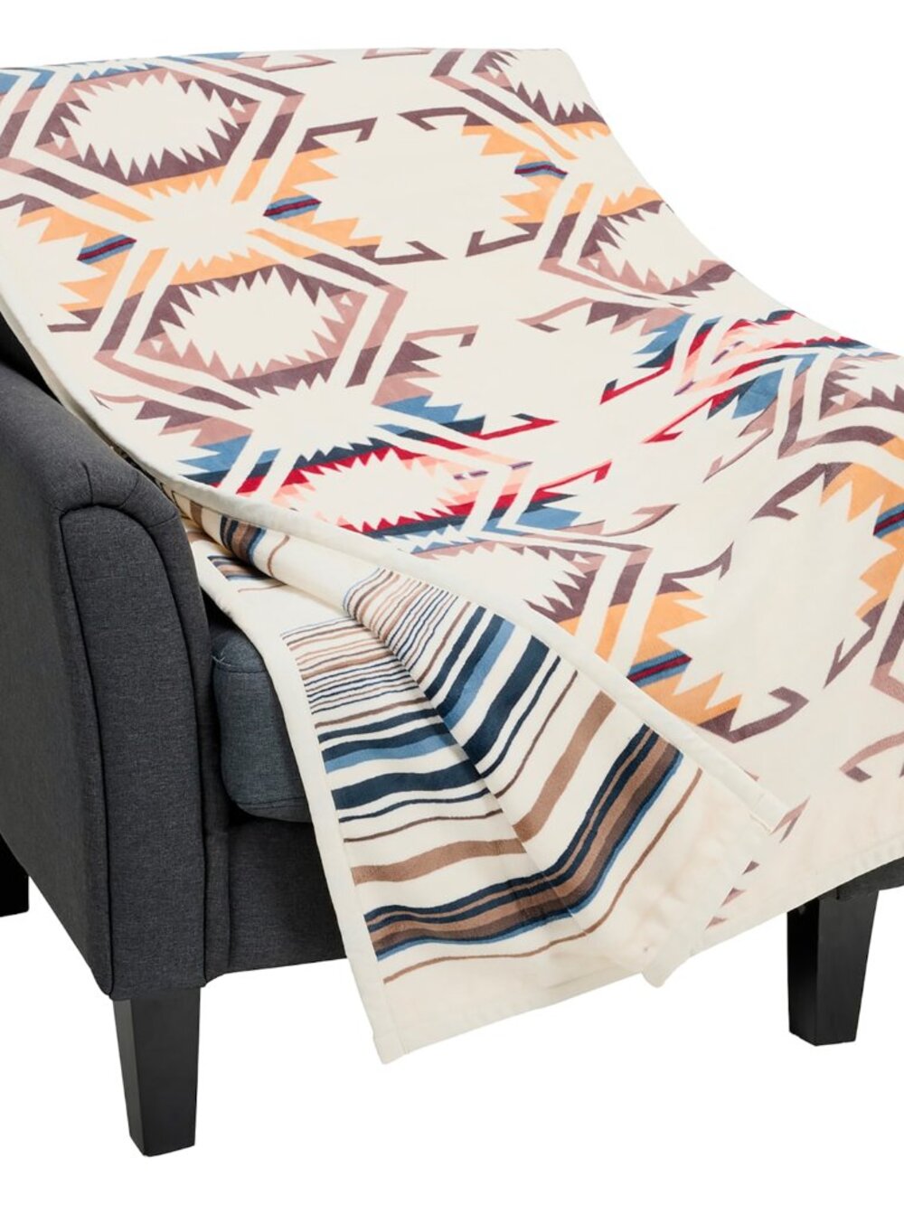 new PENDLETON Reversible Oversized Fleece Throw Blanket 60X80 2694S2